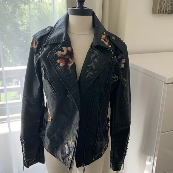 Frank Lyman Design NWT Embroidered Moto Jacket size L - Picture 14 of 16